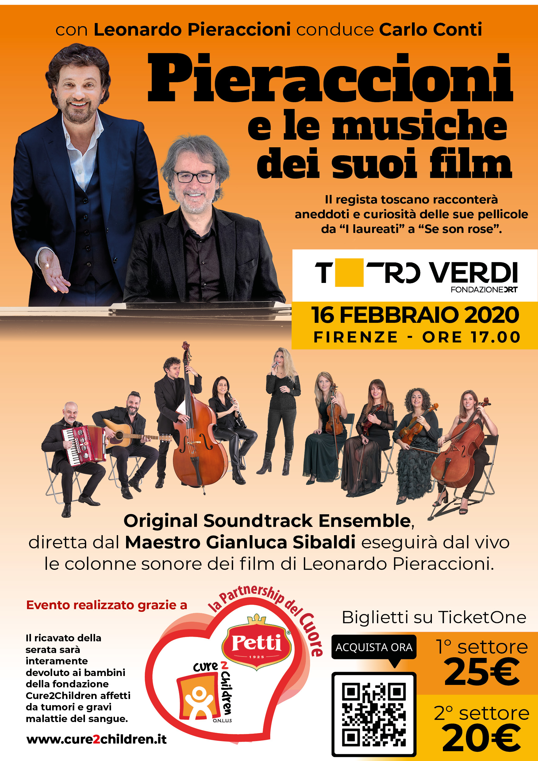 LEONARDO PIERACCIONI E LE MUSICHE DEI SUOI FILM - Teatro verdi domenica 16 febbraio 2020 ore 17 Condurr� l'evento Carlo Conti